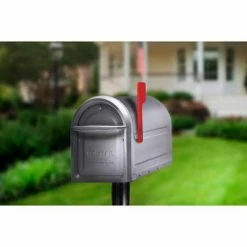 Architectural Mailboxes Mapleton Graphite, Large, Steel, Post Mount Mailbox -GlideRite Sales Store grays architectural mailboxes post mount mailboxes 7900 2gr r 10 31 1000