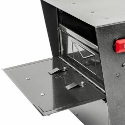 Architectural Mailboxes Oasis Eclipse Pewter, Large, Steel, Locking, Post Mount Parcel Mailbox -GlideRite Sales Store metallics architectural mailboxes post mount mailboxes 6400p r 10 4f 1000