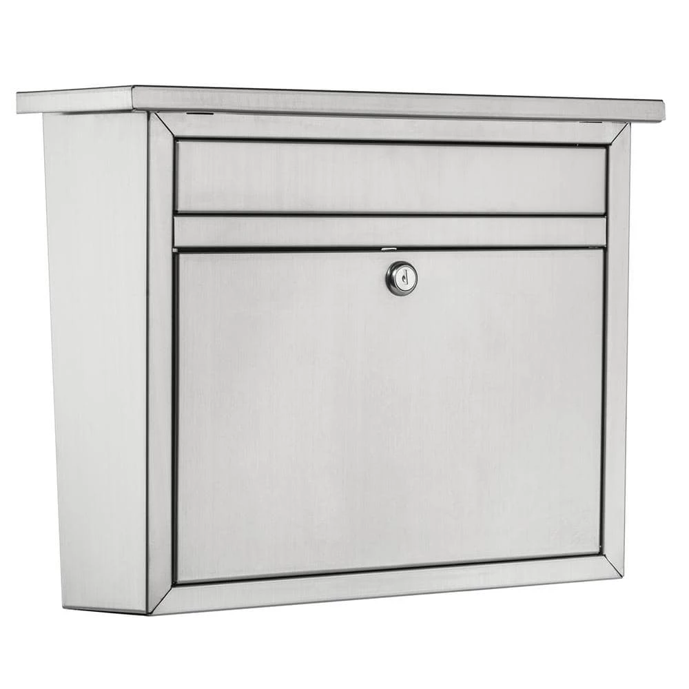 Architectural Mailboxes Maya Silver, Medium, Steel, Locking, Wall Mount Mailbox 3 Architectural Mailboxes Maya Silver, Medium, Steel, Locking, Wall Mount Mailbox