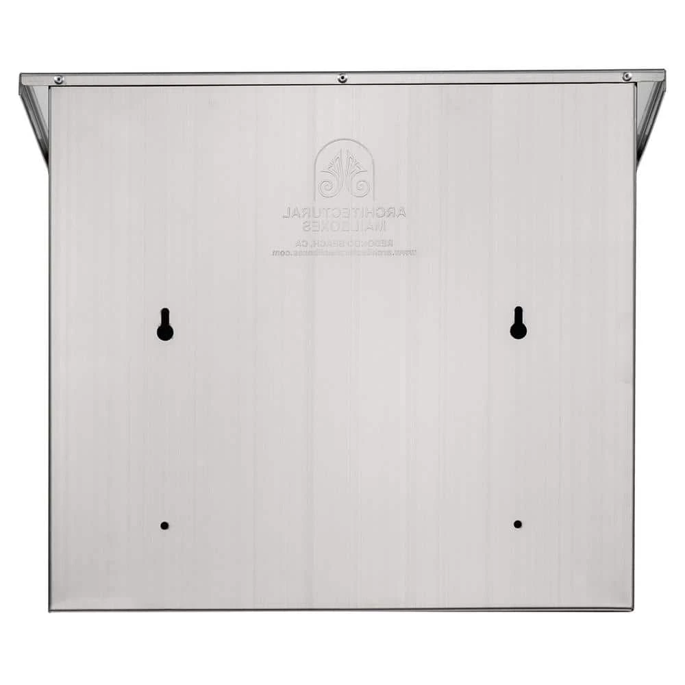 Architectural Mailboxes Maya Silver, Medium, Steel, Locking, Wall Mount Mailbox 4 Architectural Mailboxes Maya Silver, Medium, Steel, Locking, Wall Mount Mailbox - Image 2