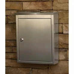 Architectural Mailboxes Regent Silver, Small, Steel, Locking, Wall Mount Mailbox -GlideRite Sales Store metallics architectural mailboxes wall mount mailboxes 2507ps 10 31 1000