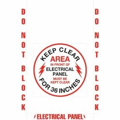 Mighty Line 18 in. Electrical Panel Floor Sign Kit