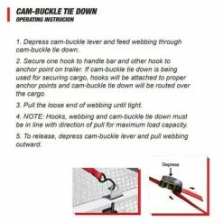 EVEREST 1 in. x 10 ft. Red Cam Buckle 900 lbs./S-Hook (12-Pack) -GlideRite Sales Store reds pinks everest cam buckle lashing straps b11101 12 4f 1000