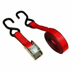 EVEREST 1 in. x 15 ft. Cam Buckle Tie-Down Strap with 1500 lbs. S-Hook Design