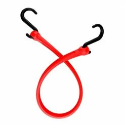The Perfect Bungee 24 in. Red Polyurethane Bungee Strap, Nylon Hook Ends