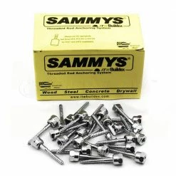 Sammy 1/4 in. x 2 in. Vertical Rod Anchor Super Screw 1/4 in. Threaded Rod Fitting for Wood (25-Pack)
