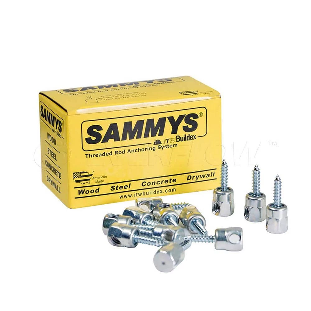 Sammy 1/4 in. x 3 in. Horizontal Rod Anchor Super Screw 3/8 in. Threaded Rod Fitting for Wood (25-Pack) 7 Sammy 1/4 in. x 3 in. Horizontal Rod Anchor Super Screw 3/8 in. Threaded Rod Fitting for Wood (25-Pack) - Image 5