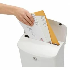 Architectural Mailboxes Parkside White, Small, Steel, Locking Wall Mount Mailbox -GlideRite Sales Store whites architectural mailboxes cluster mailboxes 2576w 10 fa 1000