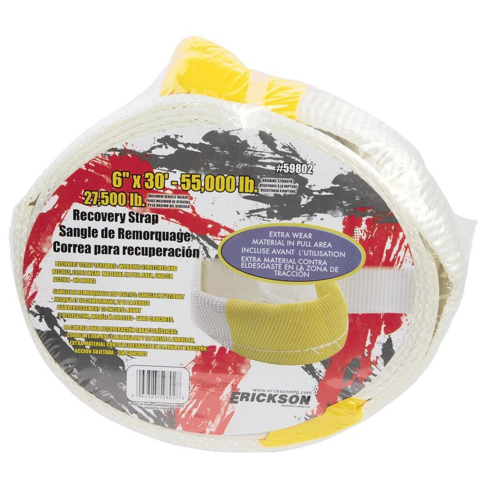 Erickson 6 in. x 30 ft. 55,000 lbs. Recovery Strap Bulk 4 Erickson 6 in. x 30 ft. 55,000 lbs. Recovery Strap Bulk - Image 2