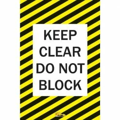 Mighty Line 36 in. x 42 in. Keep Clear Do Not Block Safety Floor Sign