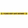 Mighty Line 4 in. x 36 in. Please Keep Distance Floor Tape Strips (10 Segments per Pack) -GlideRite Sales Store yellow mighty line safety signs sd436 64 1000