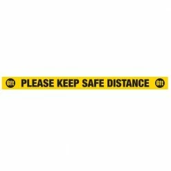 Mighty Line 4 in. x 36 in. Please Keep Distance Floor Tape Strips (10 Segments per Pack)