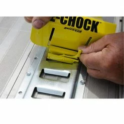 Erickson E-Track Wheel Chock for Automobiles -GlideRite Sales Store yellows golds erickson tie down hardware accessories 09162 44 1000